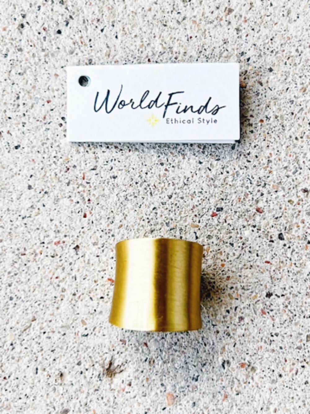 World Finds Fair Trade Concave Ring - Gold